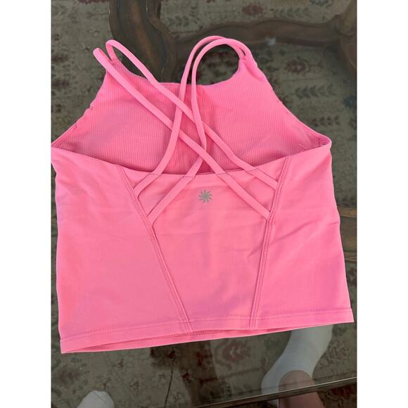 Athleta Girls' Pink Long Distance Strappy Built in Bra Tank Top Size Large - Picture 4 of 6